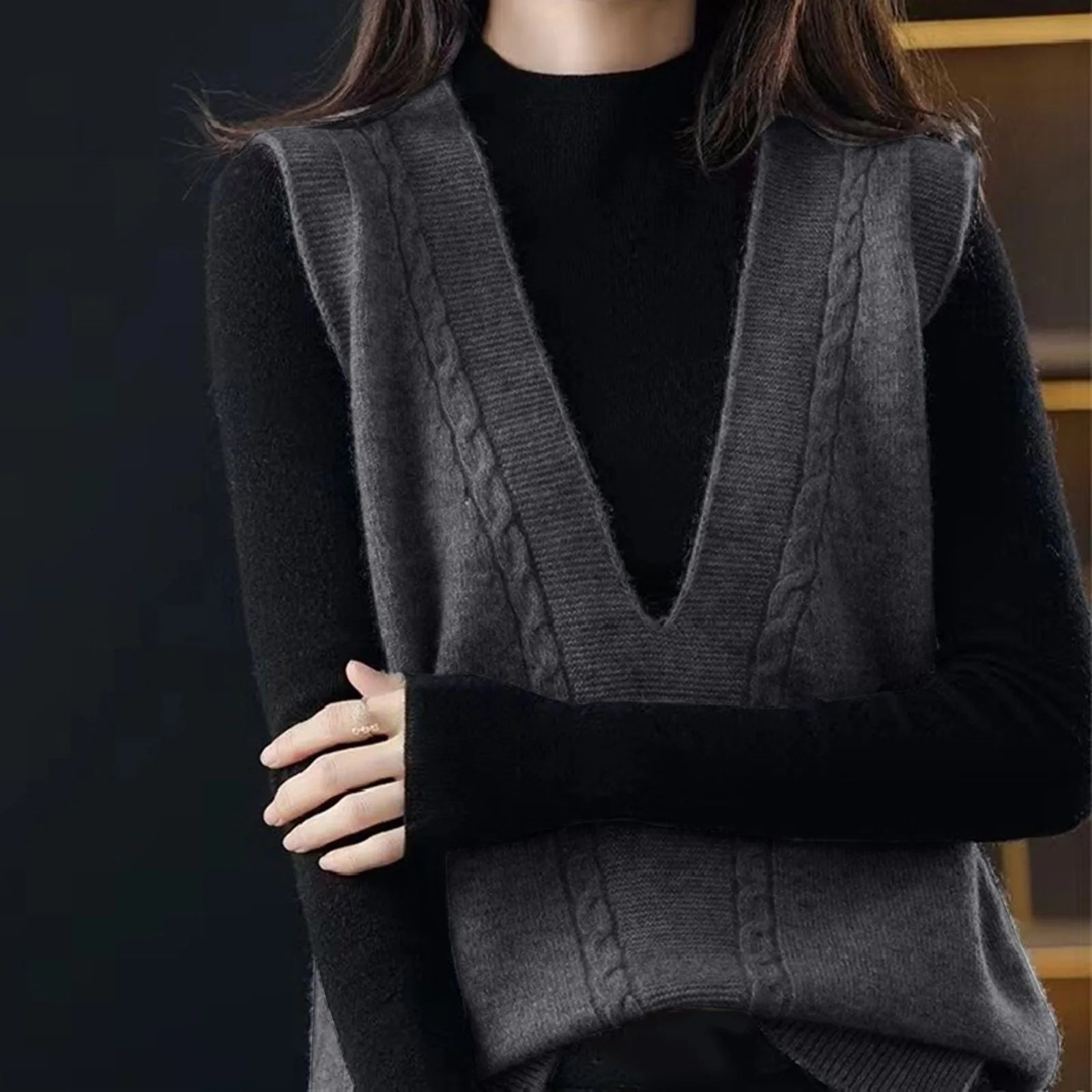 Deep V-Neck Sweater